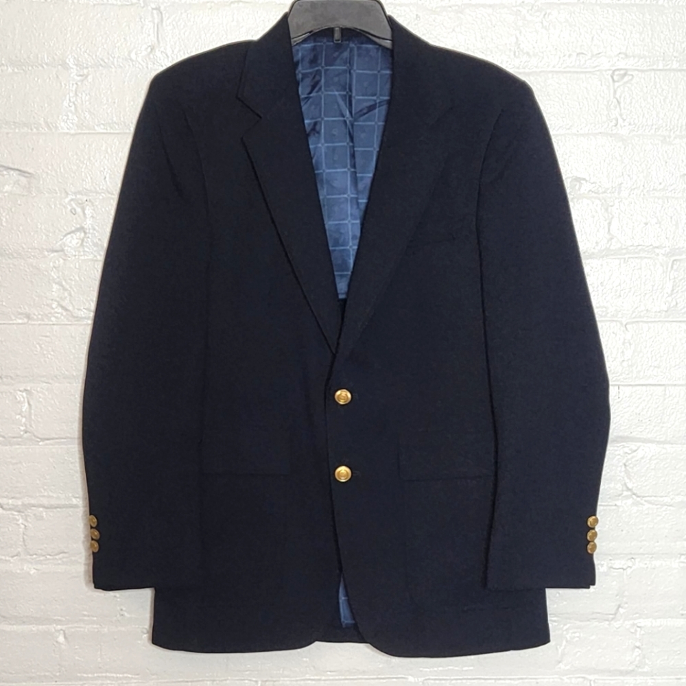 Vintage Navy Sears Perma-Prest Classic Collection Suit Coat